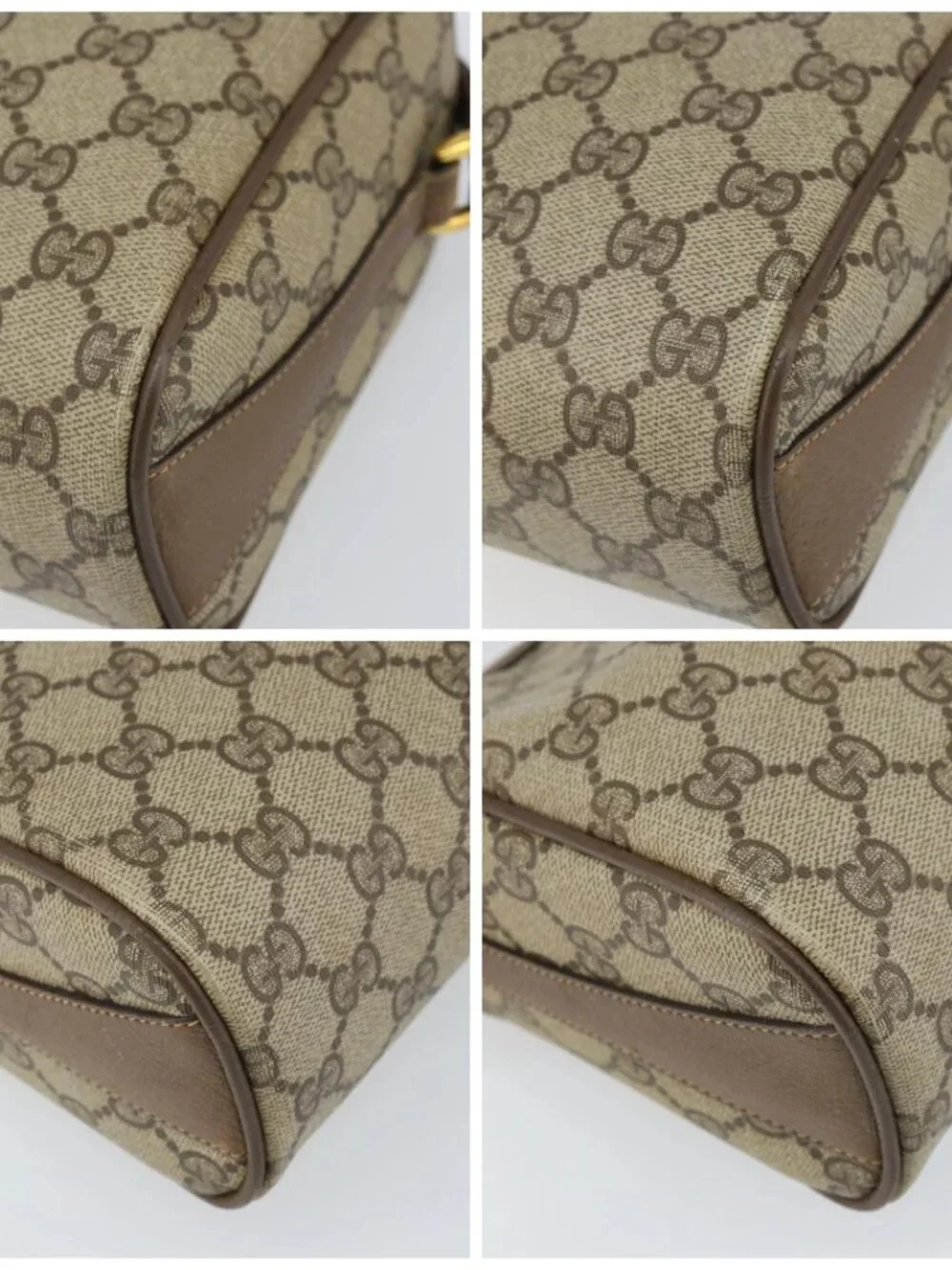 GUCCI GG Supreme Web Sherry Line Bag PVC Beige Gold 89 02 017 Auth 169801 - Picture 16 of 16